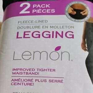 Women's Lemon Fleece Lined Leggings Size xl  NWT